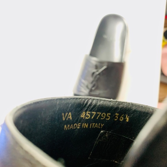 YVES SAINT LAURENT JOAN SLIDES | YSL MONOGRAM SLIDES | NEW - Picture 6 of 6